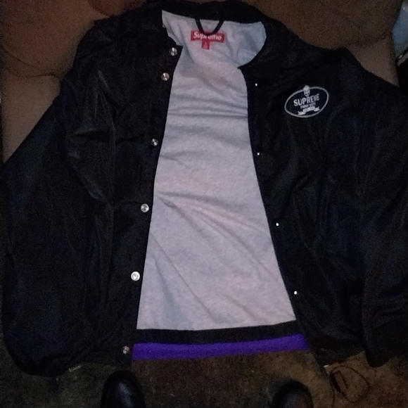 Supreme Black Jacket with Logo
